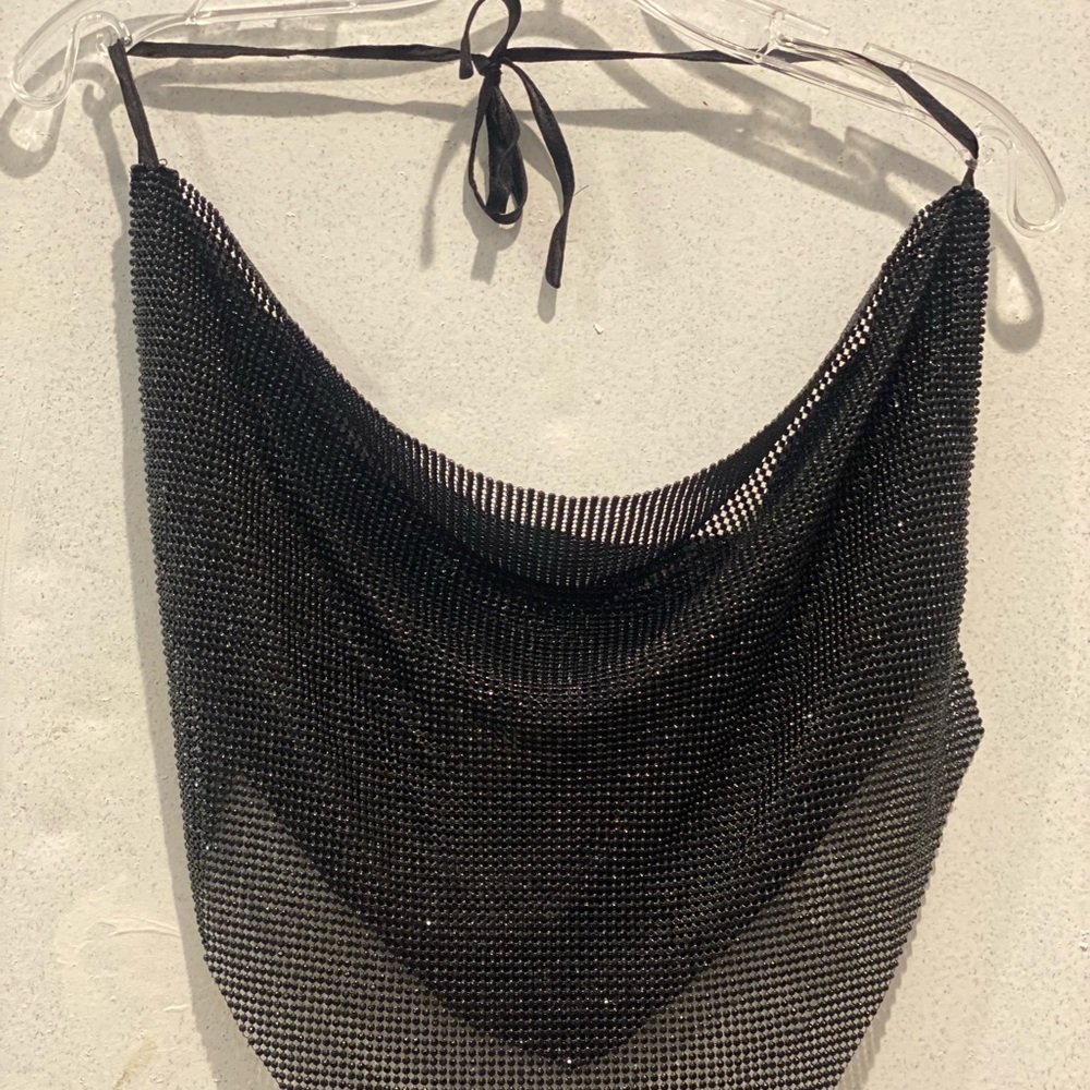One Size Gliter Crop Top